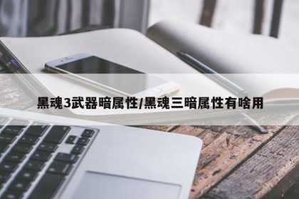 黑魂3武器暗属性/黑魂三暗属性有啥用